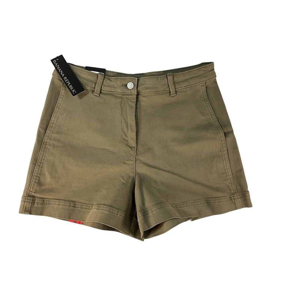 Banana Republic Everyday Short Womens Size 8 Olive Green NWT 4 Inch Inseam